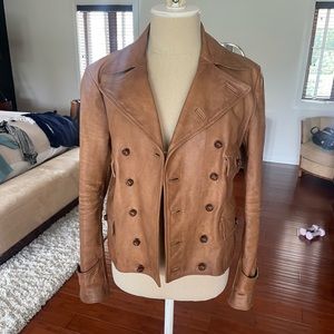 Ralph Lauren Brown Leather Jacket Blazer